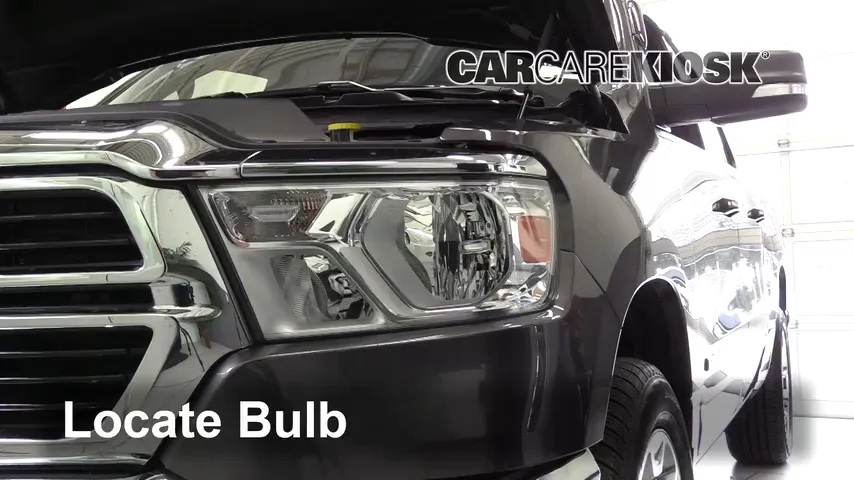 2019 Ram 1500 Big Horn 5.7L V8 Crew Cab Pickup Lights Highbeam (replace bulb)